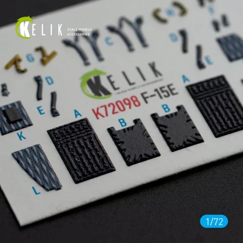 Kelik F-15E - interior 3D decals for GWH kit - 3D belsőtér-részletező matricakészlet