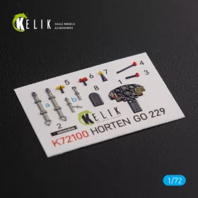   Kelik Horten Go 229 interior 3D decals for Revell kit - 3D belsőtér-részletező matricakészlet