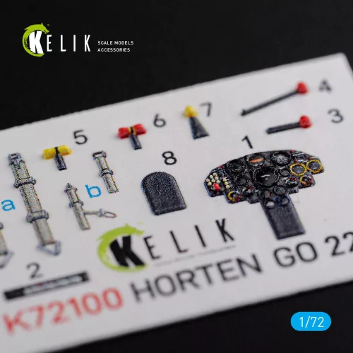 Kelik Horten Go 229 interior 3D decals for Revell kit - 3D belsőtér-részletező matricakészlet