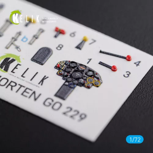 Kelik Horten Go 229 interior 3D decals for Revell kit - 3D belsőtér-részletező matricakészlet