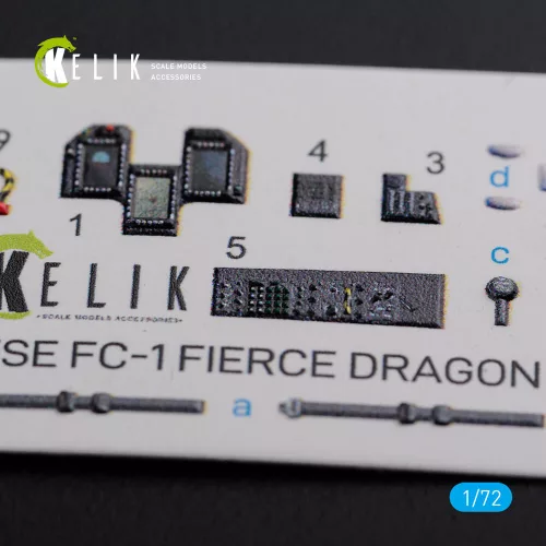 Kelik Chinese FC-1 Fierce Dragon interior 3D decals for Trumpeter kit - 3D belsőtér-részletező matricakészlet