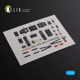   Kelik MH-47E interior 3D decals for Italeri kit - 3D belsőtér-részletező matricakészlet