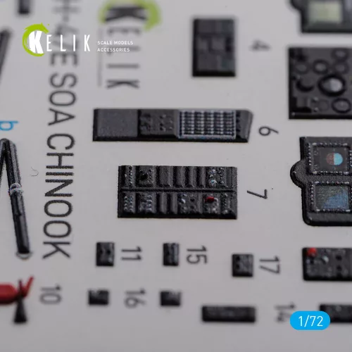 Kelik MH-47E interior 3D decals for Italeri kit - 3D belsőtér-részletező matricakészlet