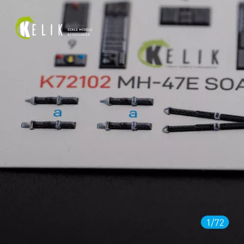Kelik MH-47E interior 3D decals for Italeri kit - 3D belsőtér-részletező matricakészlet