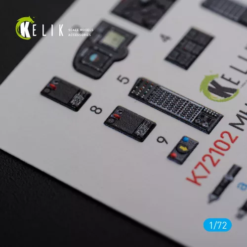 Kelik MH-47E interior 3D decals for Italeri kit - 3D belsőtér-részletező matricakészlet