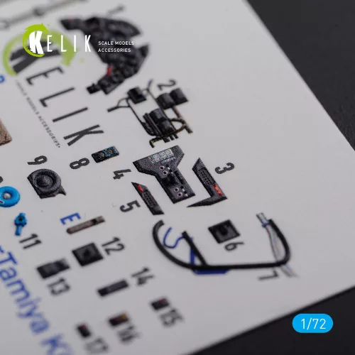 Kelik BF109 G-6 interior 3D decals for Tamiya kit - 3D belsőtér-részletező matricakészlet