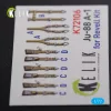 Kelik Ju-88 A-1 interior 3D decals for Revell kit - 3D belsőtér-részletező matricakészlet