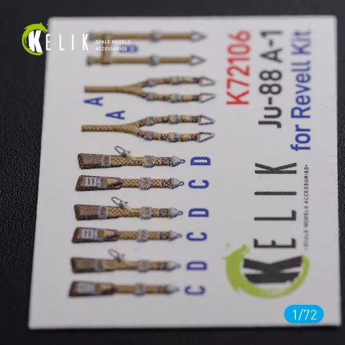 Kelik Ju-88 A-1 interior 3D decals for Revell kit - 3D belsőtér-részletező matricakészlet