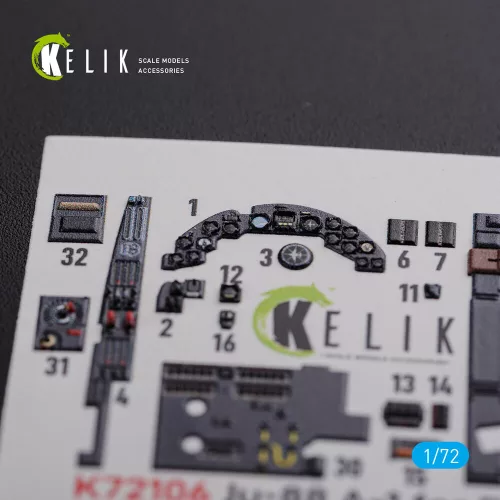 Kelik Ju-88 A-1 interior 3D decals for Revell kit - 3D belsőtér-részletező matricakészlet