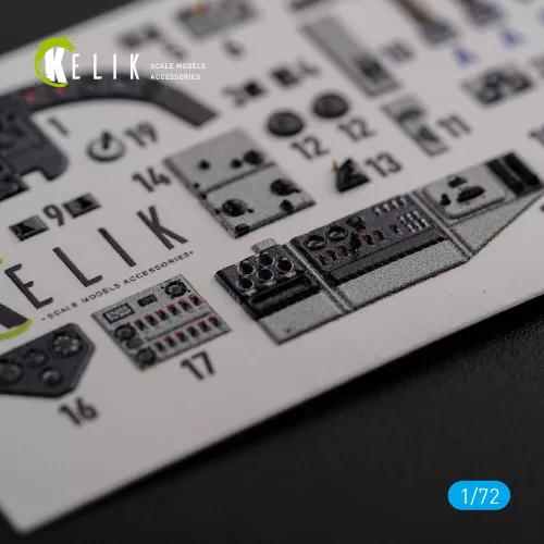 Kelik KI-21 interior 3D decals for ICM kit - 3D belsőtér-részletező matricakészlet