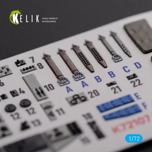 Kelik KI-21 interior 3D decals for ICM kit - 3D belsőtér-részletező matricakészlet