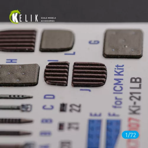Kelik KI-21 interior 3D decals for ICM kit - 3D belsőtér-részletező matricakészlet