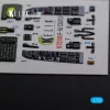 Kelik F-16 CG/CJ interior 3D decals for Academy kit - 3D belsőtér-részletező matricakészlet