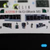 Kelik F-16 CJ (Block 50) interior 3D decals for Tamiya kit - 3D belsőtér-részletező matricakészlet
