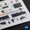 Kelik F-16 CJ (Block 50) interior 3D decals for Tamiya kit - 3D belsőtér-részletező matricakészlet