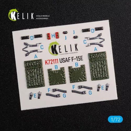 Kelik F-15E interior 3D decals for Academy kit - 3D belsőtér-részletező matricakészlet