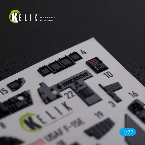 Kelik F-15E interior 3D decals for Academy kit - 3D belsőtér-részletező matricakészlet