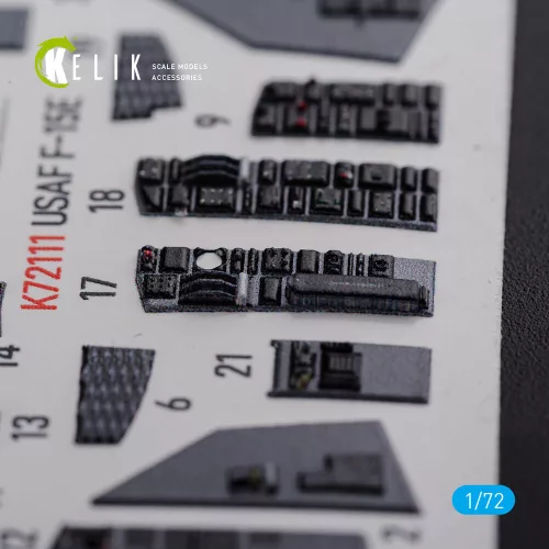 Kelik F-15E interior 3D decals for Academy kit - 3D belsőtér-részletező matricakészlet