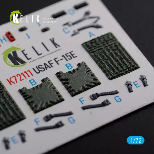 Kelik F-15E interior 3D decals for Academy kit - 3D belsőtér-részletező matricakészlet