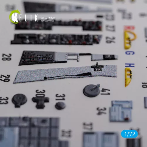 Kelik F-106A Delta Dart interior 3D decals for Meng kit - 3D belsőtér-részletező matricakészlet