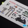 Kelik Hurricane Mk IIC interior 3D decals for Arma Hobby kit - 3D belsőtér-részletező matricakészlet