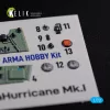 Kelik Sea Hurricane Mk I interior 3D decals for Arma Hobby kit - 3D belsőtér-részletező matricakészlet