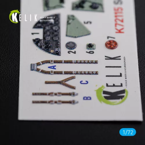 Kelik Sea Hurricane Mk I interior 3D decals for Arma Hobby kit - 3D belsőtér-részletező matricakészlet
