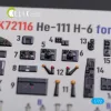 Kelik He-111 H6 interior 3D decals for Airfix kit - 3D belsőtér-részletező matricakészlet