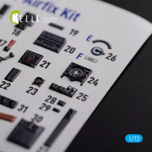 Kelik He-111 H6 interior 3D decals for Airfix kit - 3D belsőtér-részletező matricakészlet