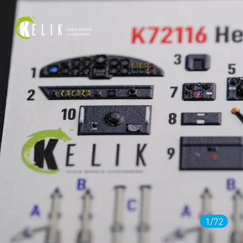 Kelik He-111 H6 interior 3D decals for Airfix kit - 3D belsőtér-részletező matricakészlet