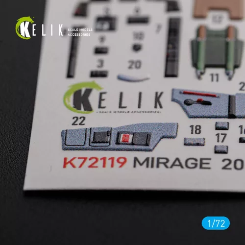 Kelik Mirage 2000C interior 3D decals for ModelSvit kit - 3D belsőtér-részletező matricakészlet