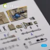 Kelik BF109-F2/F4 reconnaissance interior 3D decals for Fine Molds kit - 3D belsőtér-részletező matricakészlet