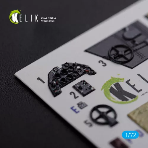 Kelik BF109-F2/F4 interior 3D decals for Fine Molds kit - 3D belsőtér-részletező matricakészlet