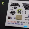 Kelik BF109-F2/F4 interior 3D decals for Fine Molds kit - 3D belsőtér-részletező matricakészlet