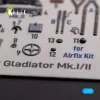Kelik Gloster Gladiator Mk.I/II - interior 3D decals for Airfix kit - 3D belsőtér-részletező matricakészlet