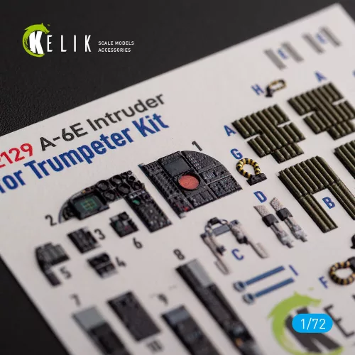 Kelik A-6E Intruder - interior 3D decals for Trumpeter kit - 3D belsőtér-részletező matricakészlet
