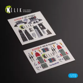   Kelik F-101 Voodoo - interior 3D decals for Revell kit - 3D belsőtér-részletező matricakészlet