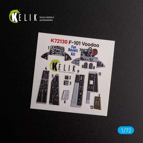 Kelik F-101 Voodoo - interior 3D decals for Revell kit - 3D belsőtér-részletező matricakészlet