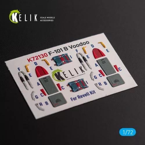 Kelik F-101 Voodoo - interior 3D decals for Revell kit - 3D belsőtér-részletező matricakészlet
