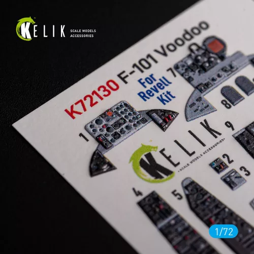 Kelik F-101 Voodoo - interior 3D decals for Revell kit - 3D belsőtér-részletező matricakészlet