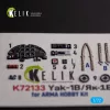 Kelik Yak-1B - interior 3D decals for Arma Hobby kit - 3D belsőtér-részletező matricakészlet