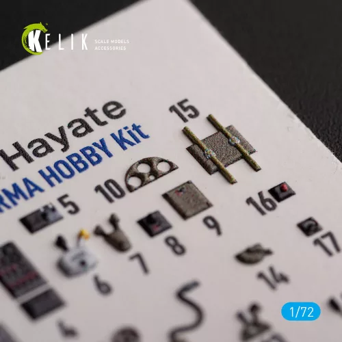 Kelik Ki-84 Hayate - interior 3D decals for Arma Hobby kit - 3D belsőtér-részletező matricakészlet
