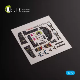   Kelik AVRO VULCAN B.2 Front cockpit - interior 3D decals for Airfix kit - AVRO VULCAN B.2 első cockpit – 3D belsőtér-részletező matricakészlet