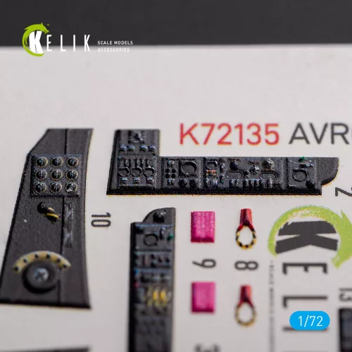 Kelik AVRO VULCAN B.2 Front cockpit - interior 3D decals for Airfix kit - AVRO VULCAN B.2 első cockpit – 3D belsőtér-részletező matricakészlet