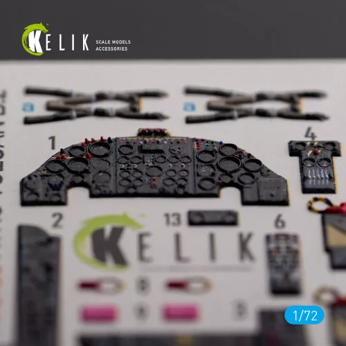 Kelik AVRO VULCAN B.2 Front cockpit - interior 3D decals for Airfix kit - AVRO VULCAN B.2 első cockpit – 3D belsőtér-részletező matricakészlet