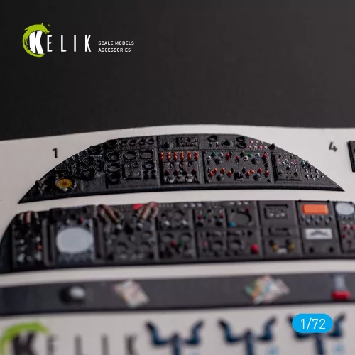 Kelik AVRO VULCAN B.2 Rear cockpit - interior 3D decals for Airfix kit - AVRO VULCAN B.2 hátsó cockpit – 3D belsőtér-részletező matricakészlet