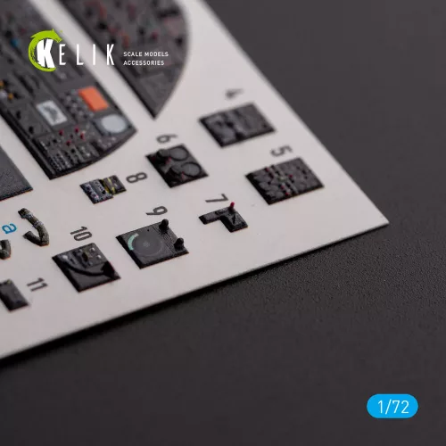 Kelik AVRO VULCAN B.2 Rear cockpit - interior 3D decals for Airfix kit - AVRO VULCAN B.2 hátsó cockpit – 3D belsőtér-részletező matricakészlet
