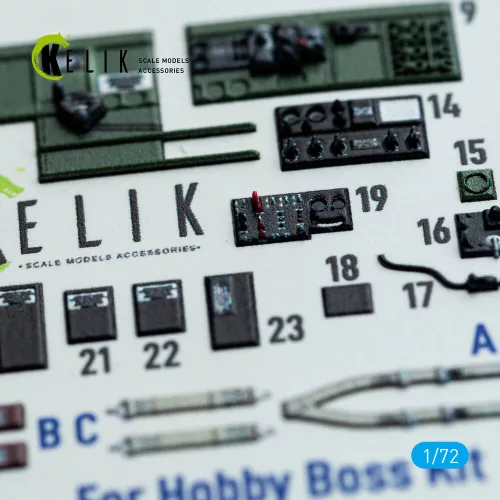 Kelik TBM-3 Avenger - interior 3D decals for HobbyBoss kit - 3D belsőtér-részletező matricakészlet