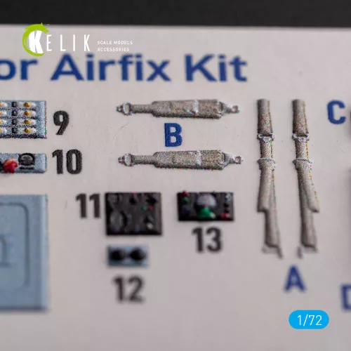 Kelik Mig-17 Fresco (Shenyang J5) - interior 3D decals for Airfix kit - 3D belsőtér-részletező matricakészlet