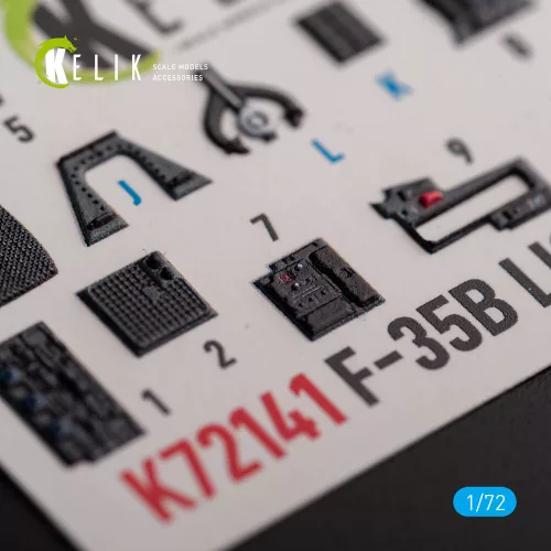 Kelik F-35B - interior 3D decals for Tamiya kit - 3D belsőtér-részletező matricakészlet